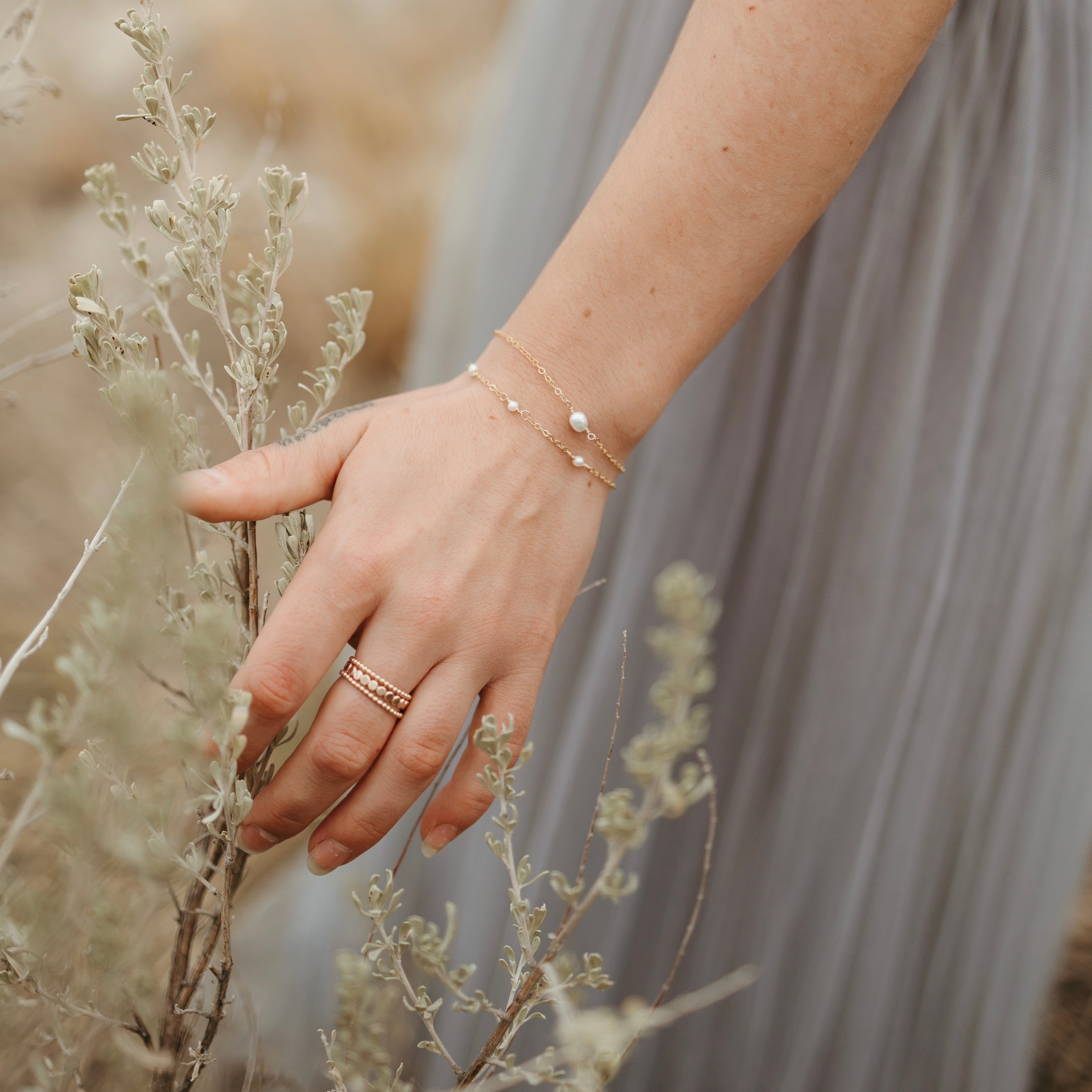 Pearl on sale ring bracelet