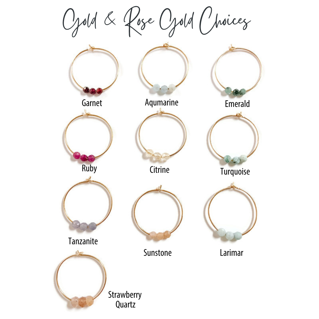 Gemstone Hoops