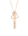 rose gold bar necklace