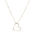 Silver Floating Heart Necklace