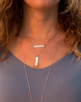 rose gold nameplate necklace