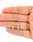Gemstone Drop Earrings