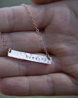 Rose Gold Nameplate Necklace