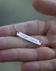 rose gold nameplate necklace