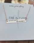 Coordinates Nameplate Necklace