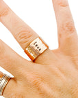 "Love" Hammered Wrap Ring