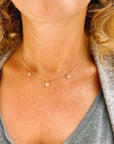 3 Tiny Disc Necklace
