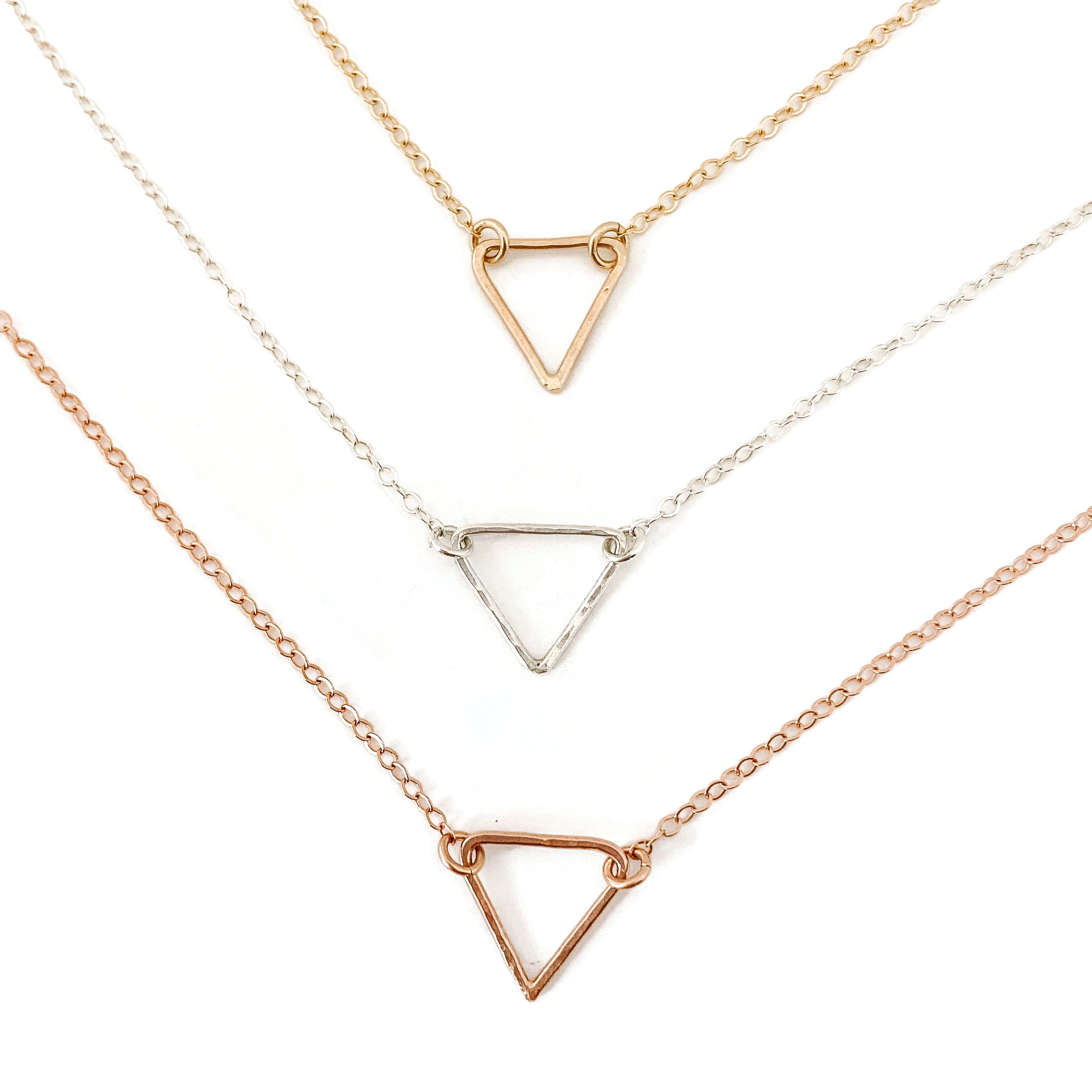 Personalised 2025 triangle necklace