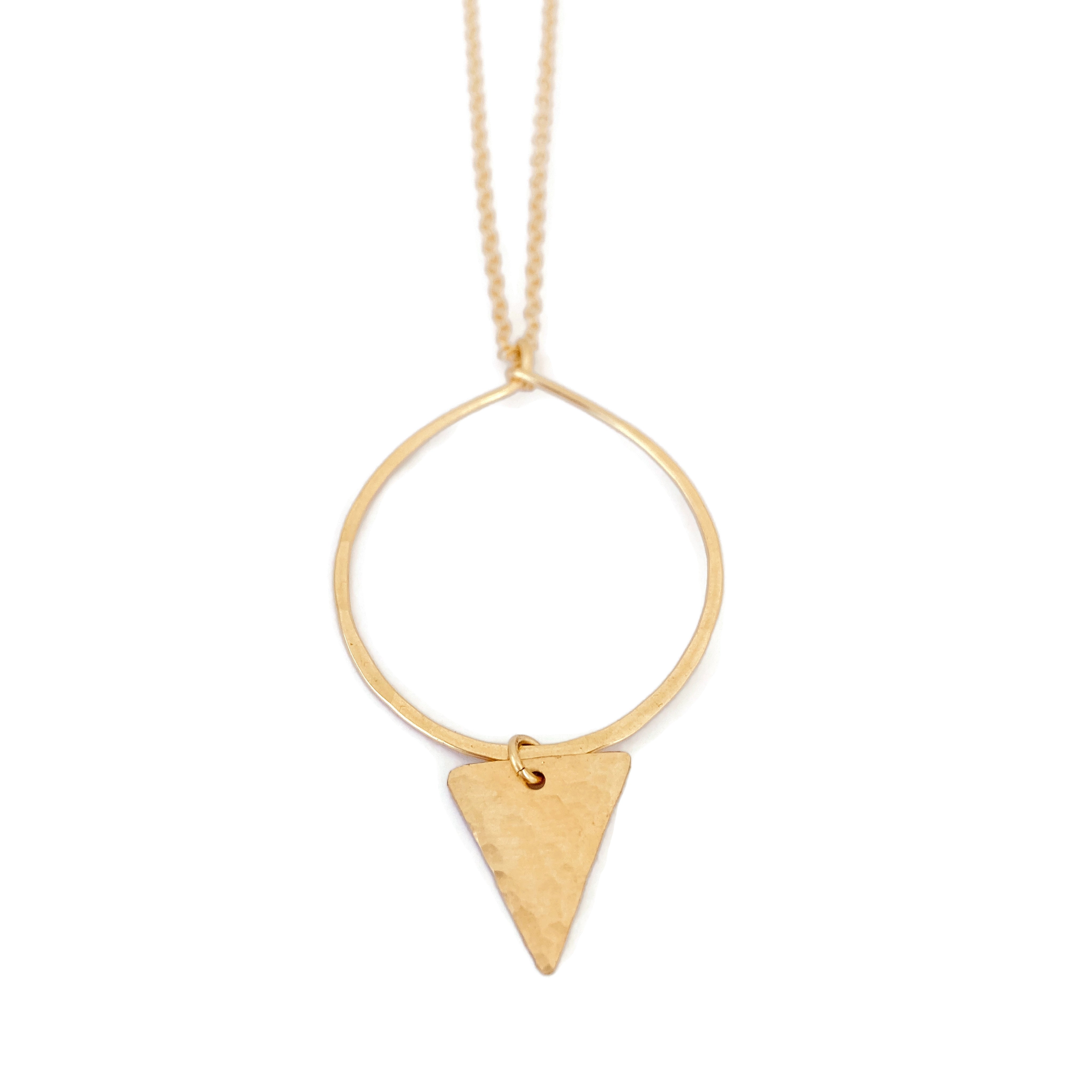 Hoop Necklace with Triangle