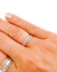 Silver Stacking Rings - mixed set of 3