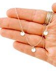 3 Tiny Disc Necklace