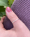 Line Hammered Stacking Ring