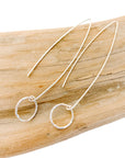Silver Circle Flow Earrings