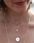 tiny disc necklace