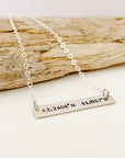 Coordinates Nameplate Necklace