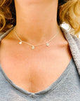 3 Tiny Disc Necklace
