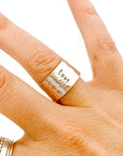 "Love" Hammered Wrap Ring