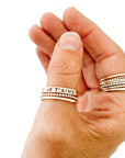 Hand Stamped Stacking Ring Set