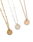 Small Hammered Disc Necklace