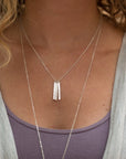 Silver Skinny Bar Necklace