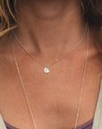 Stamped Tiny Heart Necklace