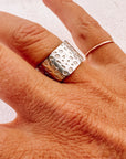 Silver Wide Wrap Ring