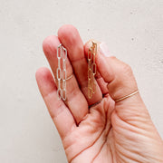 3mm Paperclip Chain Earrings