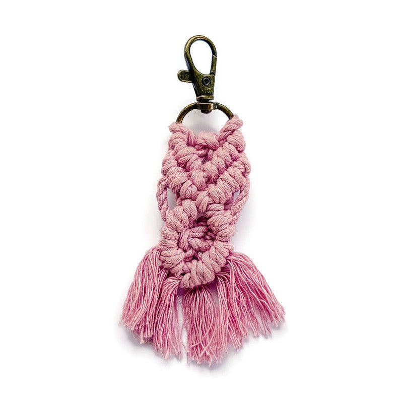 Macrame Keychain - Pink