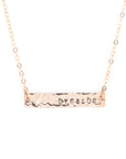 Rose Gold Nameplate Necklace