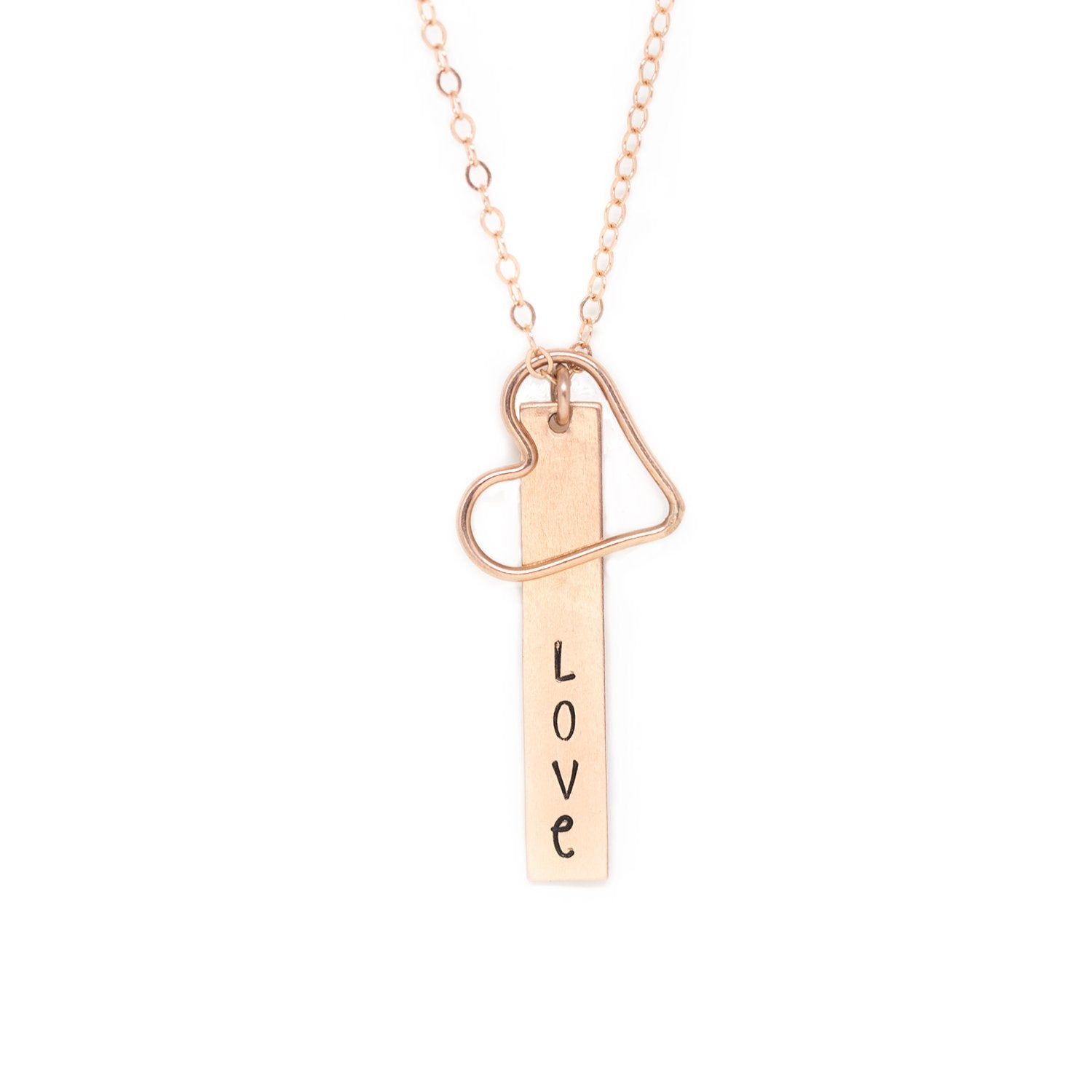 rose gold bar necklace 