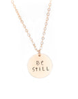 Large Disc Necklace - Rose Gold