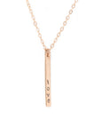 Skinny Bar Necklace - Rose Gold