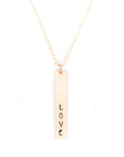 rose gold bar necklace 