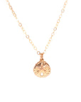 rose gold sand dollar necklace