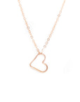 Floating Heart Necklace - Rose Gold