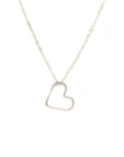 Silver Floating Heart Necklace 