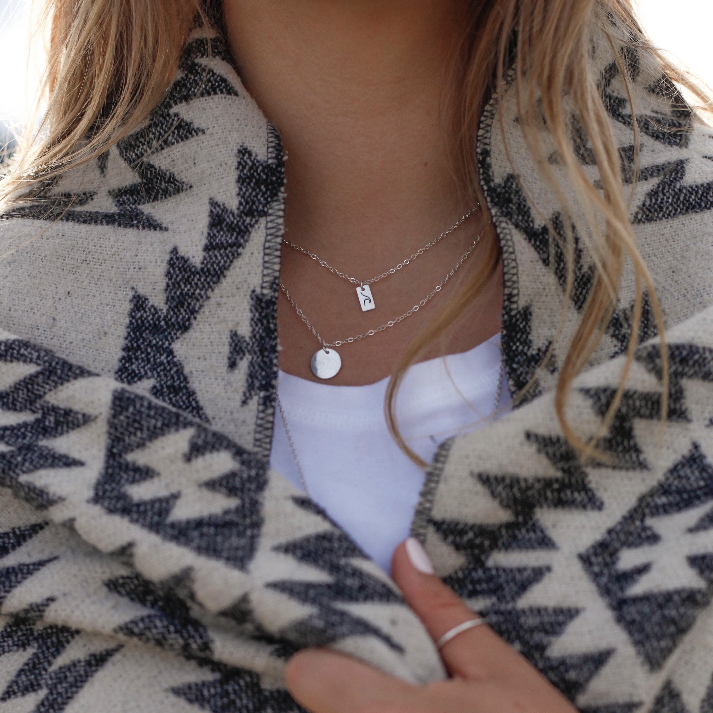 Wave Tag Necklace
