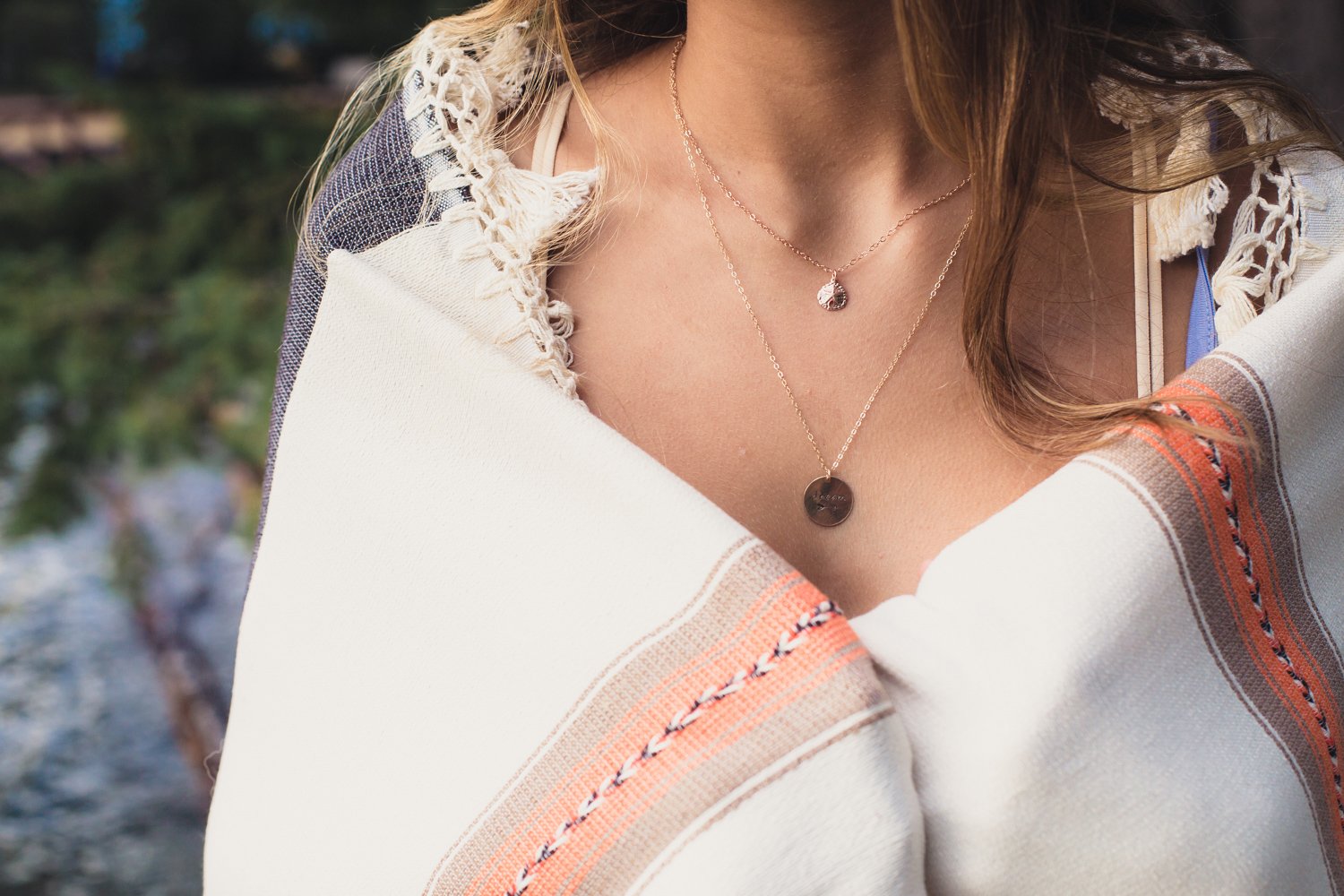 rose gold sand dollar necklace