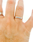Hand Stamped Ring (3mm)