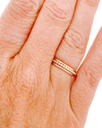 Gold Stacking Rings - mixed set of 3
