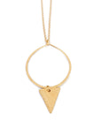 Hoop Necklace with Triangle