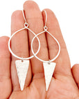 Hoop Earrings with Large Triangle