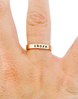 Hand Stamped Ring (3mm)