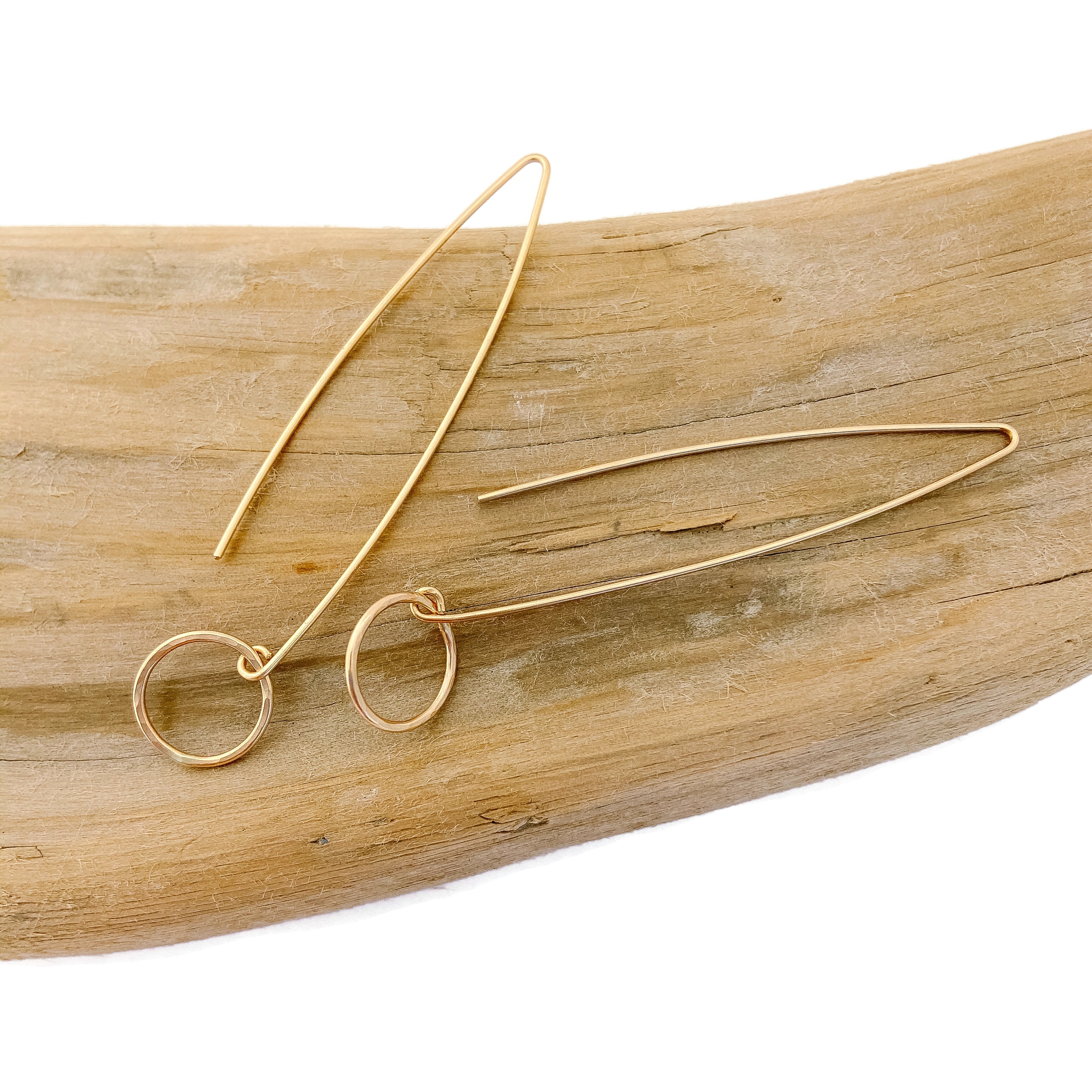 Gold Circle Flow Earrings
