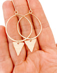 Hoop Earrings with Triangle