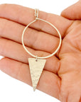 Hoop Necklace with Large Triangle
