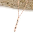 Skinny Bar Necklace - Rose Gold