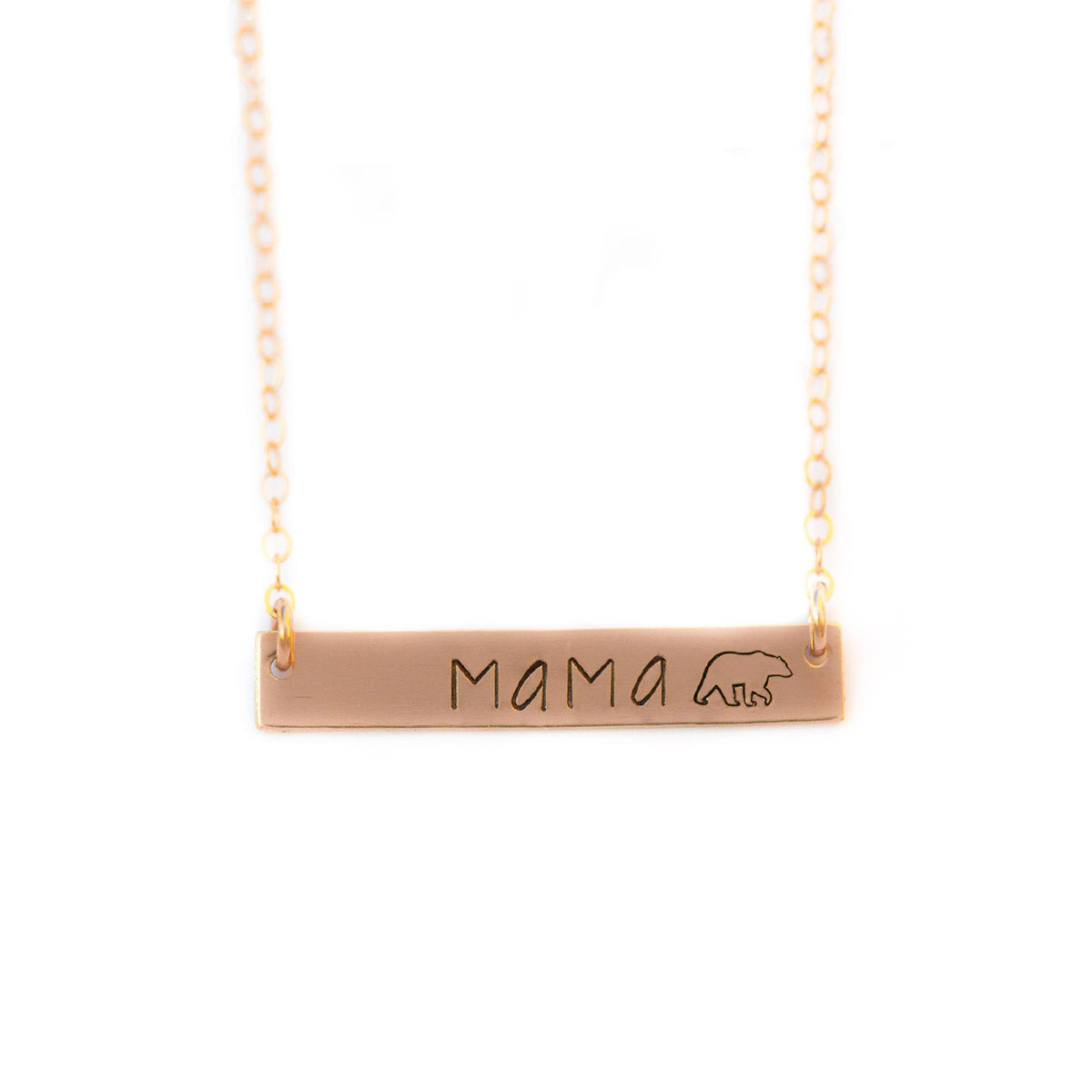 rose gold nameplate necklace