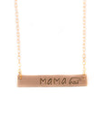 rose gold nameplate necklace