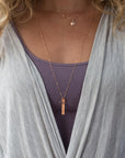 rose gold bar necklace 